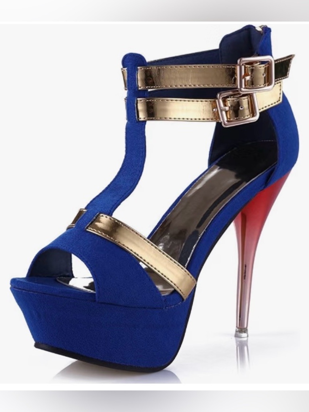 Open Toe Women’s Platform High Heel Strappy Sandals with 5” Stiletto Heel